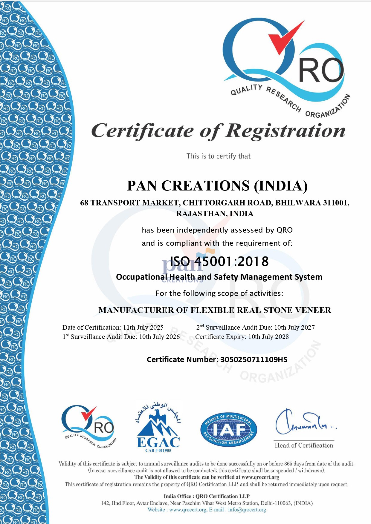 Certification